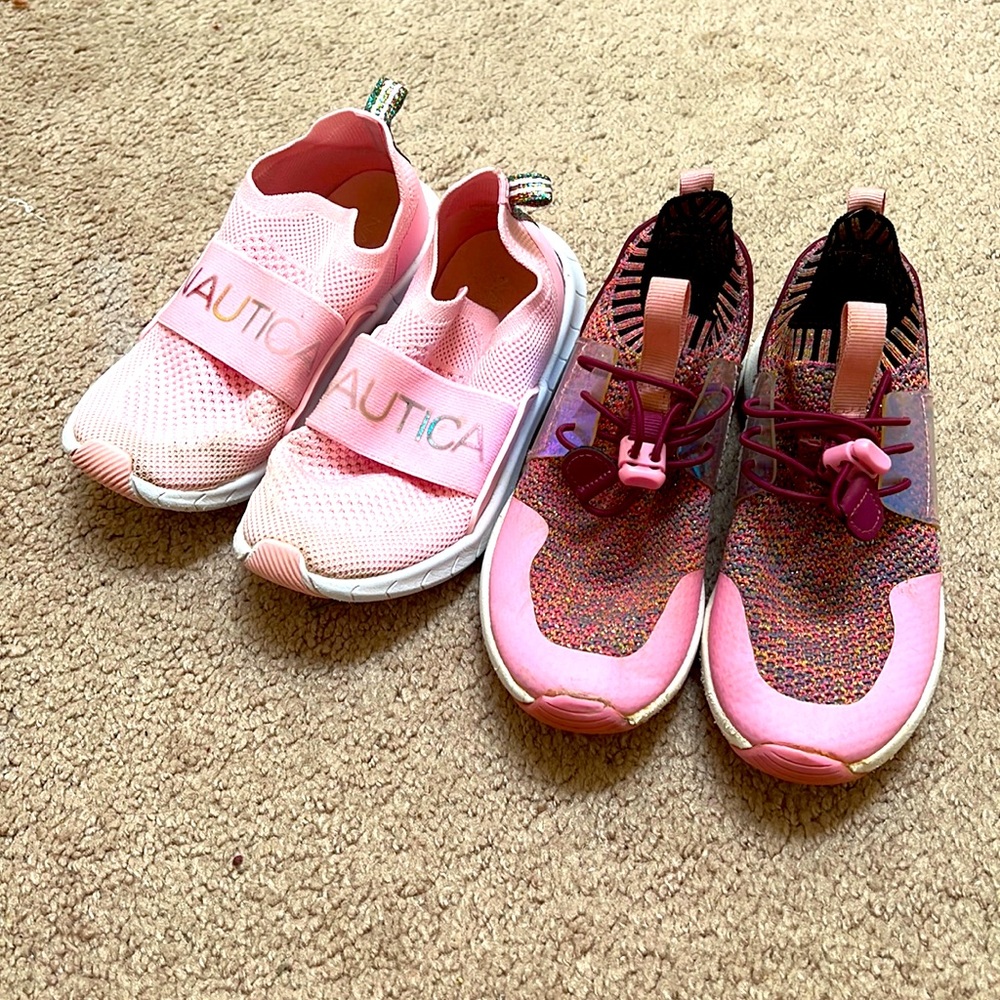 H&M and Nautical slid on girl shoes, size 12 ( narrow)